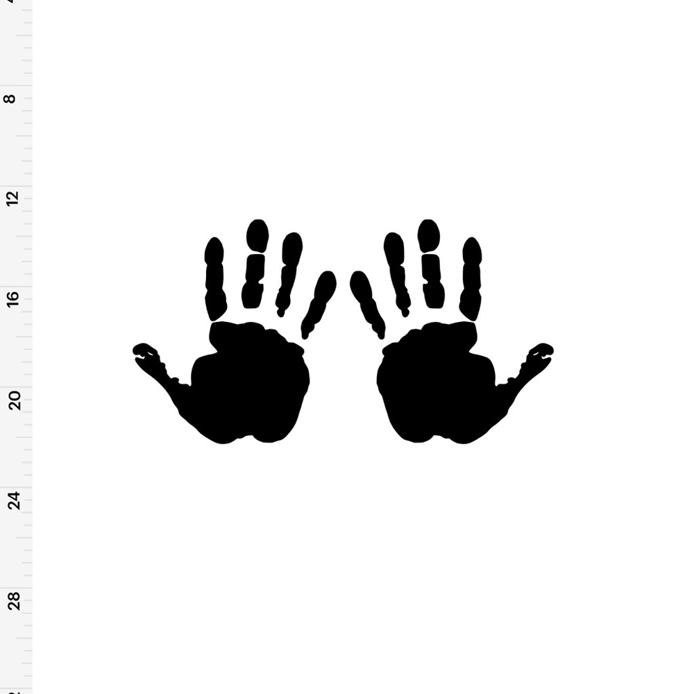 Set of 2 Wave Handprint Decal